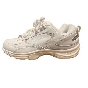 Nike Air Walk White Leather Walking Shoes Low Top Sneakers Womens 9.5 NEW